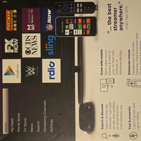 Roku 3 Streaming Device with Dual-Band Wireless,Media Player w Voice Search - Picture 9 of 16